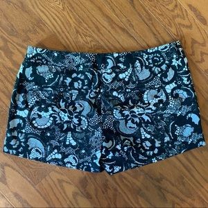 Black and White Paisley Shorts
